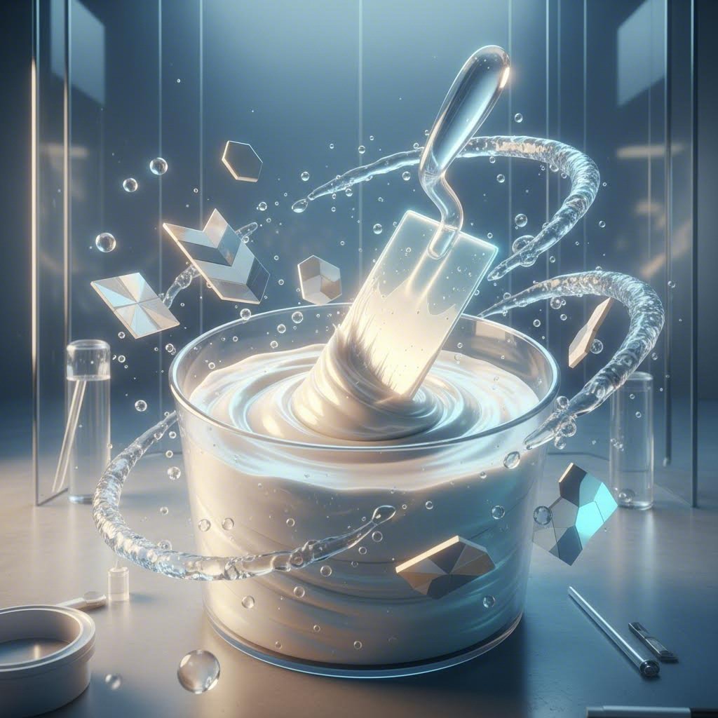 a conceptual representation of achieving the perfect grout consistency for professional tile installation