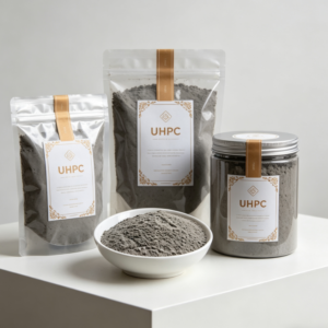 UHPC powder packaged in a plastic bag